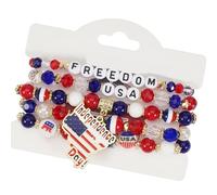 ZEPFJHE Multilayer Independence Day Artificial Crystal Charm Suitable For Stylish Outfits Charm