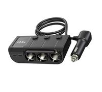 ZEPFJHE Multiple Port Car Charging 120W Fast Charging Cigarettes Splitter With Voltages Display And Independents Power Switches Travel Car Charger