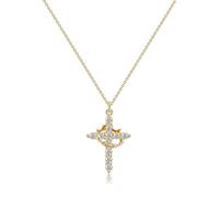 ZEPFJHE Multipurpose Crosses Crowns Designs Necklace Pendant Accessory Portable for Elegant Charm Daily Use Casual Wear Personality Charm Pendant