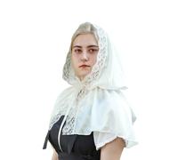ZEPFJHE Multiuse Lace Head Scarf Turban Veil Catholic Mass Veil For Various Occasion Religious Event Head Accessories Fashion Headwrap