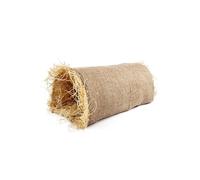 ZEPFJHE Natural Grass Filled Rabbits Tunnel Toy Cotton Linen Fabric Hideouts Cave for Small Pet Comfort Fun Burrowing Exploration Fun Tunnel for Pet