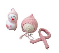 ZEPFJHE Newborn Photography Props Christmas Outfit Hat Snowman Dolls Baby Photo Clothing Infant Holiday Outfit for Photoshooting