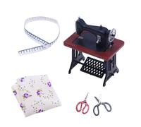 ZEPFJHE Nostalgic Miniature Sewing Machine Dollhouses Accessory Perfect for Retro Enthusiasts and Unique Home Decors Retro Dollhouses Accessories