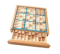 ZEPFJHE Original Wood Sudoku Activity Set 23x23cm Children Thinking Development Toy for Home Enjoyment Math Learning Toy