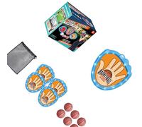 ZEPFJHE Pack of 1 Set High Adhesion Permanent Sticky Sphere Game 4 Illuminated Paddles 6 Globes for Kids and Adults Outdoor Entertainment Sticky Sphere