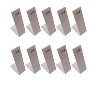 ZEPFJHE Pack Of 10 Acrylic Earring Display Stands Elegant White Jewelry Organizers Ear Accessories Rack For Home Or Retail Use Necklace And Earring Display