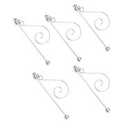 ZEPFJHE Pack Of 5 Beadable Metal Christmas Charm Beadable Metal Hanging Hook Set Silver Pendant For Christmas Enthusiasts