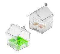 ZEPFJHE Parrots Feeders Nutritions Supply Surfaces Reliability Cage Installation Bird Accessory Large Capacity Parrots Feeders