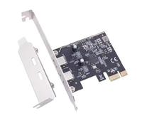 ZEPFJHE PCIE To USB 3.2 GEN1 5Gbps Adapter Card PCIE To Double Type C Expansion Data Transfer ASM1042 Chip For Desktop PC USB C Expansion Card