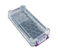 ZEPFJHE Pencil Box Clear Case Desk Organisers Pen Stackable Bag Small Storage School Supplies for Students Clear Container Practical Case Pen for School