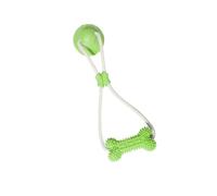 ZEPFJHE Pet Chew Teething Toy Simulation Teeth Dog Chew Toy with Suction Cup Discourage Destructive Behavior Dog Pet Teething Simulation Teeth Cotton Rope