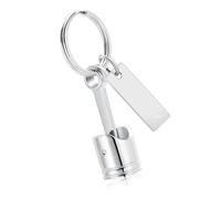ZEPFJHE Pet Cremation Jewelry Keychain Motorized Piston Design Memorial Holder For Ashes Aluminum Customizable Cremation Keychain