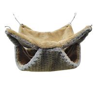 ZEPFJHE Pet Hamster Hammock Double-Layer Guinea Pigs Cages Plush Winter Warm Hanging Nest Sleeping Bed Small Pet House