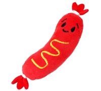 ZEPFJHE Pet Squeaky Toy Teething Toy Sausage Shape Molar Pet Chew Teeth Cleaning Interactive Reward Molar Game for Puppies Plush Sausage Shape Teething Plush Toy Teeth Chewer Game Teeth Care