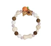 ZEPFJHE Playful Ceramic Bear With Unique Aesthetic Collection Everyday Jewelry For Casual Outfits And Couples Casual Ceramic Beaded