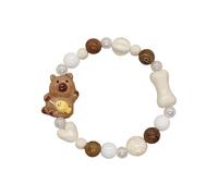 ZEPFJHE Playful Ceramic Bear With Unique Aesthetic Collection Everyday Jewelry For Casual Outfits And Couples Casual Ceramic Beaded