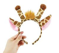 ZEPFJHE Plush Giraffes Headband Giraffes Ear HairBand Plush Giraffes Headband Party Cartoon HairBand Giraffes Headdress Birthday
