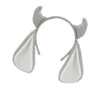 ZEPFJHE Plush Sheep Horn Headband Gray White Furry Ears Costume Accessory For Parties & Cosplay Short Plush Sheep Horns Performances