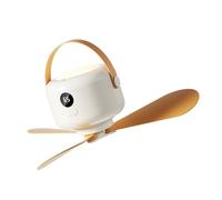 ZEPFJHE Portable 3 Hanging Fan USB Operated Low Noise Design Builts In Light For Small Space Travel Friendly Hanging Fan Light