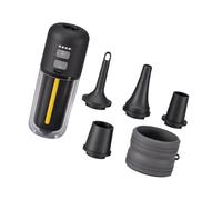 ZEPFJHE Portable Air Inflator with 5 Nozzles and LED Tent Light, Black