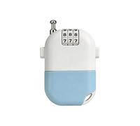 ZEPFJHE Portable Bicycles Helmets Locks with Steel Cable, White and blue
