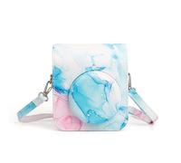 ZEPFJHE Portable Camera Bag, Small Camera Case Camera Shoulder Bag Colorful PU Leather Fashion Pattern Camera Case for Mini12