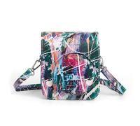 ZEPFJHE Portable Camera Bag, Small Camera Case Camera Shoulder Bag Colorful PU Leather Fashion Pattern Camera Case for Mini12