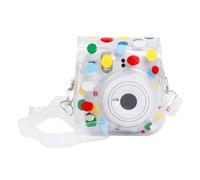 ZEPFJHE Portable Camera Bag, Small Clear Camera Case Camera Shoulder Bag PVC Fashion Pattern Camera Case for Mini12/11