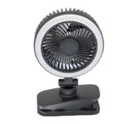ZEPFJHE Portable Camping Fan Desk Fan Portable Fan With LED Light 2000mAh USB Rechargeable 3 Speed Clip Fan For Outdoor Camping