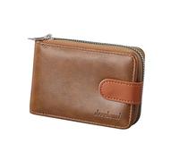 ZEPFJHE Portable Credit Card Holder PU Leather Wallet Coin Purse for Men Small Change Pocket Money Bag