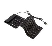 ZEPFJHE Portable USB Silicone Keyboards 85Keys Foldable Quiet Typing Waterproof Dustproof For Laptops And PC Rolls Up Gaming Keyboards