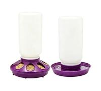 ZEPFJHE Practical 1 Liter Chicken Feeder and Waterer Set Automatic Feeding Solution for Farm Backyard Poultry Feeding Supply Simple Bird Waterer