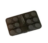 ZEPFJHE Practical Lenses Case with 6 Pair Design Lens Holder and Wearing Tool Tweezers Lenses Container Daily Use Lens Protectors