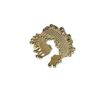 ZEPFJHE Practical Metal Braided Rings Trendy Metal Braided Adornment For Those Who Love Distinctive Styles Statement Jewelry Pieces