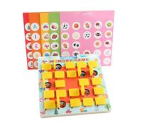 ZEPFJHE Premium Wooden Memory Flipping Chess Toy Plane Game Educational Game Train Attention and Cognitive Abilities Wood Puzzle
