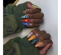 ZEPFJHE Press on Nails,Fake Nails Stick Glues on Nails False Nails Acrylic Nails Artificial False Nails for DIYS Nails Designs