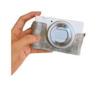 ZEPFJHE Protective Base Half Camera Case for ZV1 Camera with Plushie Lining Lightweight PU Leather Designing