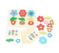 ZEPFJHE Puzzle Early Learning Sorting Game Toy for Preschool Visual Perception Enhancement Fine Motor Skill Exercise Flower Puzzle Stacking Toy for Kids