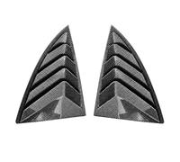ZEPFJHE Raised Quarter Window Louvers for Dimensional, Y BRIGHT CARBON | Complete 2-Piece Package, Corresponding Panels for Both Sides, Consistent Exterior Detail Around Rear Glass