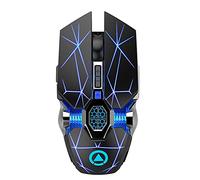 ZEPFJHE Rechargeable Wireless Mouse, 2.4G Portable USB Optical Wireless Computer wit