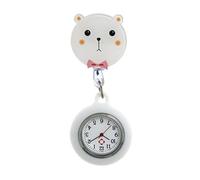 ZEPFJHE Retractable Nurse Watch with Silicone Brooch and Easy to Read Dials for Hospital Environment Professional Use Healthcare Worker Watch