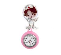 ZEPFJHE Retractable Nurse Watch with Silicone Brooch and Easy to Read Dials for Hospital Environment Professional Use Healthcare Worker Watch