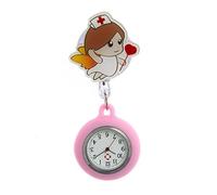 ZEPFJHE Retractable Nurse Watches for Nurses and Doctors with Cartoon Design Silicone Covers Easy Read Dials Hospital Professional Watch