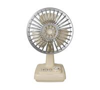 ZEPFJHE Retro Alloy Small Desk Fan USB Rechargeable 3 Speeds Portable Vintage Office Desktop With Metal Grille Metal Alloy Desk