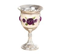 ZEPFJHE Retro Wine Glass European Drinking Cup for Home Restaurant Use Alloy Decorative Cup Kitchen Glass Supplies Home Club Accessories