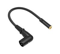 ZEPFJHE Right Angled 3Pin Male To 1/8 Female Sound Converters Adapter Cable For Camera Microphones Equipment Space Saving Cable