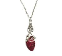 ZEPFJHE Romance Gothic Necklace With Bloody Heart Charm Pendant Accessory For Adding Allures To Any Festive Or Special Event