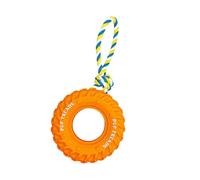 ZEPFJHE Rope Tire Interactively Dog Chew Toy Treat Dispenser for Boredom Relief and Dentals Exercise Mental Stimulation Dog Puzzle Feeders