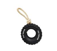 ZEPFJHE Rope Tire Interactively Dog Chew Toy Treat Dispenser for Boredom Relief and Dentals Exercise Mental Stimulation Dog Puzzle Feeders
