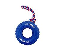 ZEPFJHE Rope Tire Interactively Dog Chew Toy Treat Dispenser for Boredom Relief and Dentals Exercise Mental Stimulation Dog Puzzle Feeders